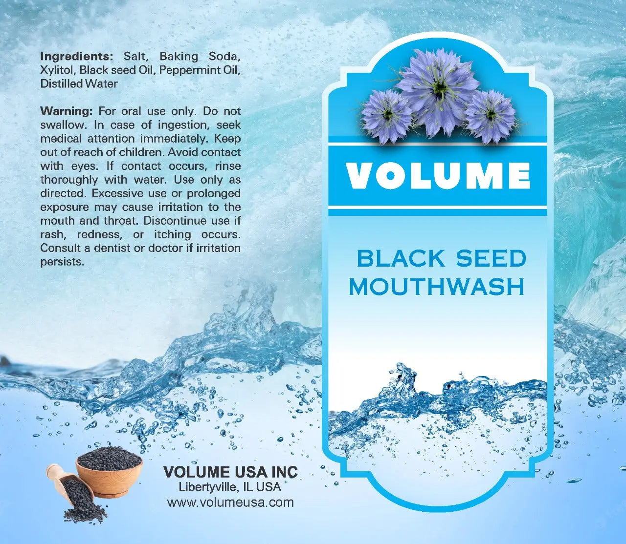 Black Seed Mouth Wash (8oz) Volume