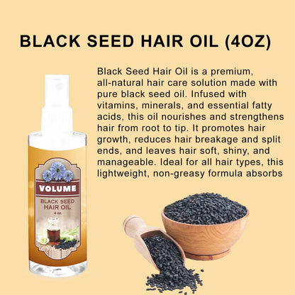 Black Seed Scalp & Hair Strengthening Hair Oil (4oz) Volume