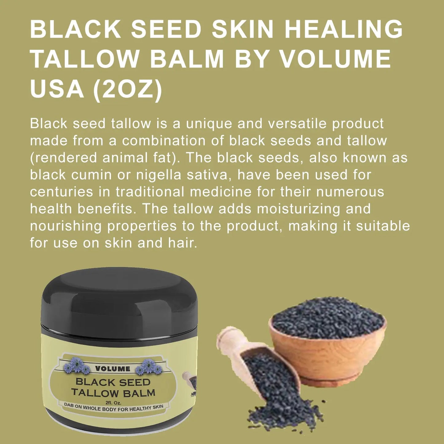 Black Seed Tallow Balm (2oz) Volume USA