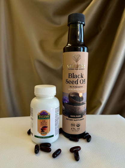 High TQ Black Seed Oil — 100% pure cold-pressed Nigella Sativa with 3.84% thymoquinone in 8oz amber glass bottle