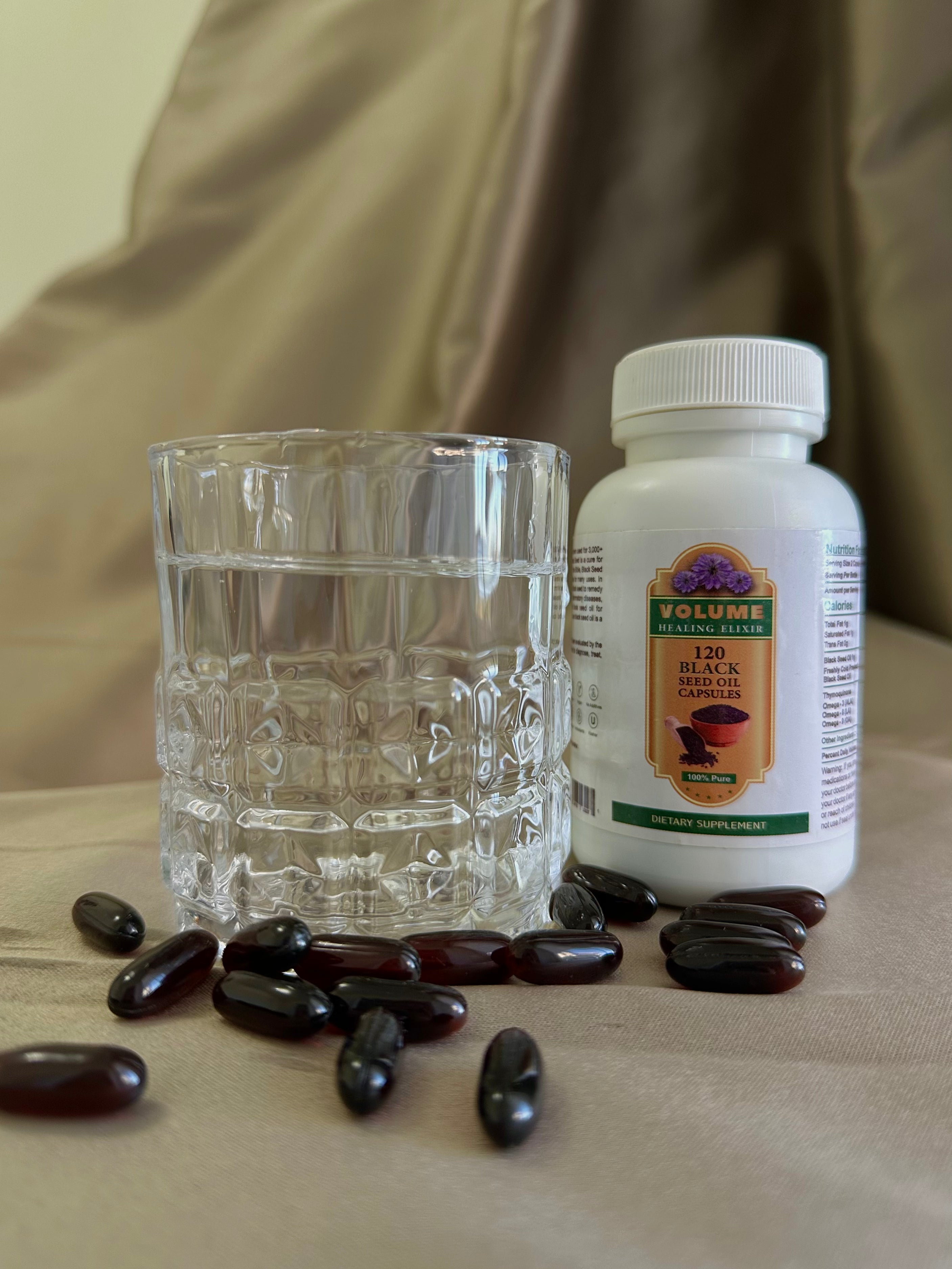 High TQ 100% Pure Black Seed Oil (8oz, Glass Bottle)