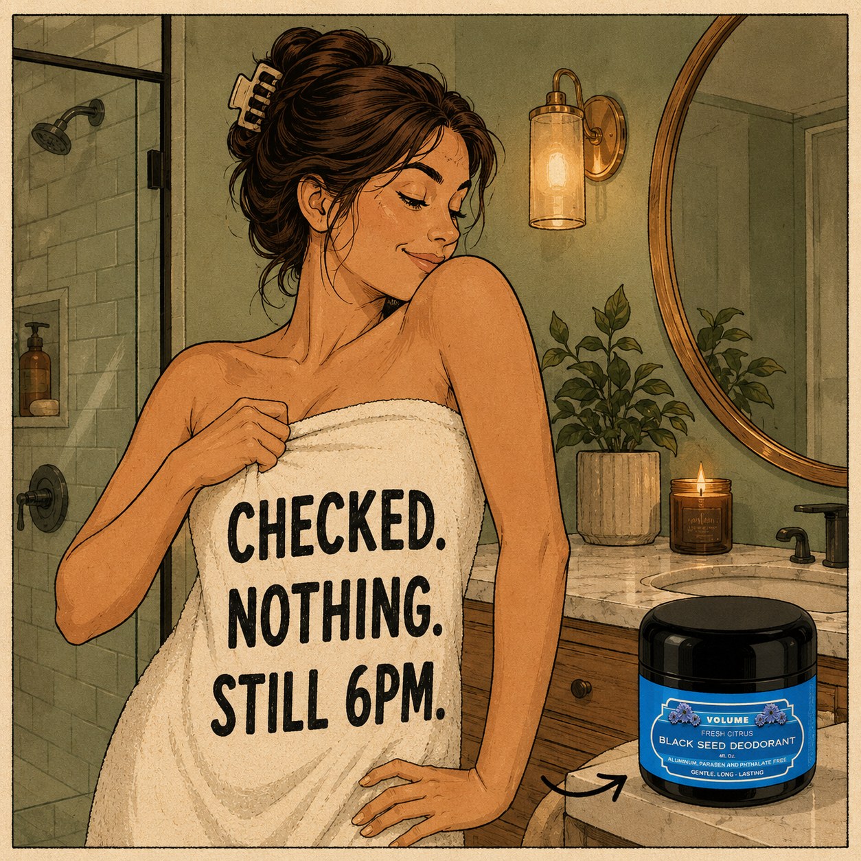 Black Seed Deodorant still working at 6pm