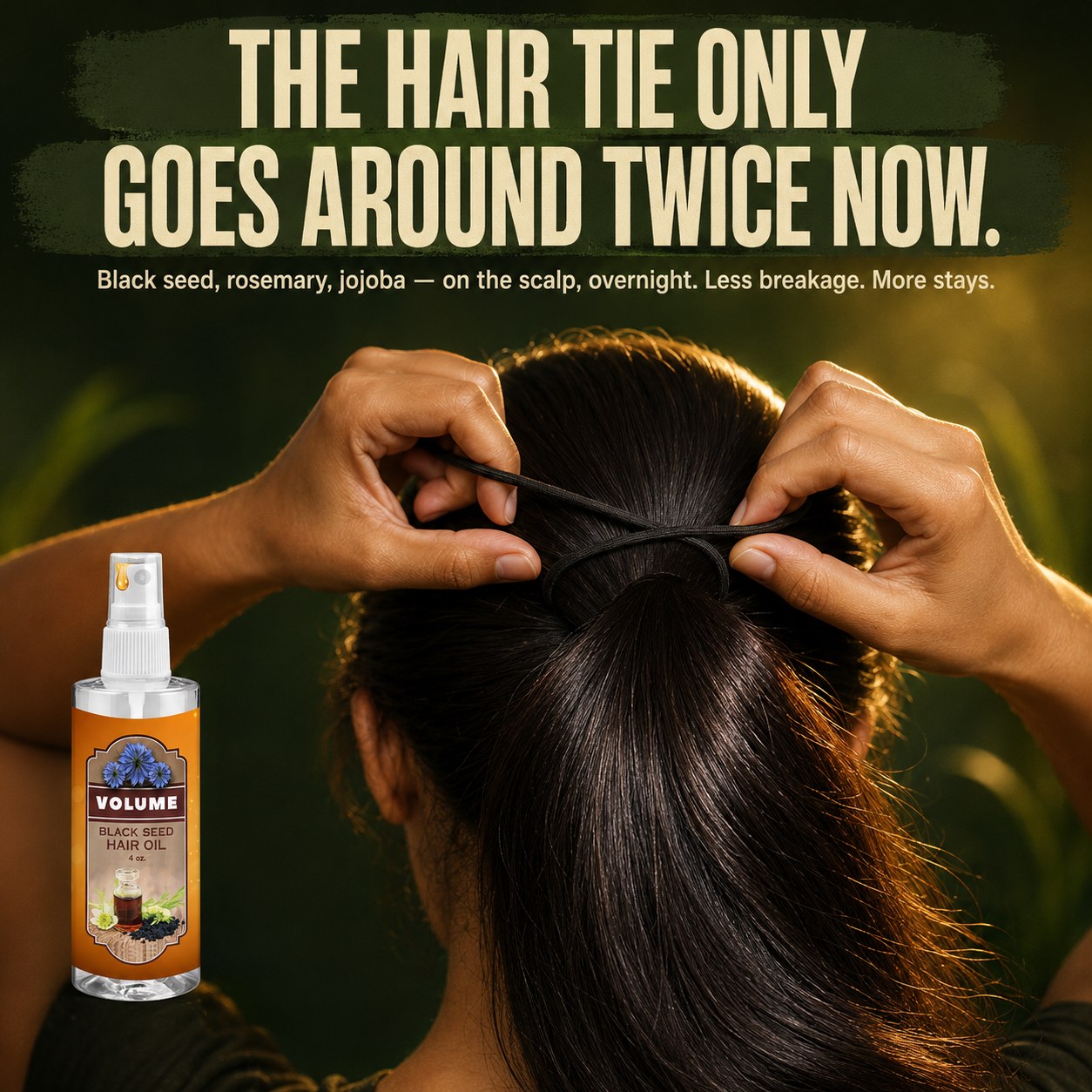 Less breakage with Black Seed Hair Oil