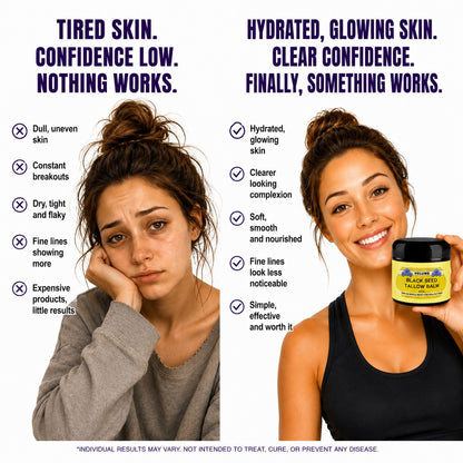 Black Seed Tallow Balm for hydrated, glowing skin