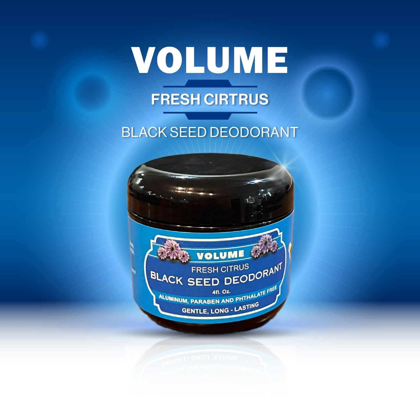 Black Seed Natural Deodorant (4 oz) - Volume