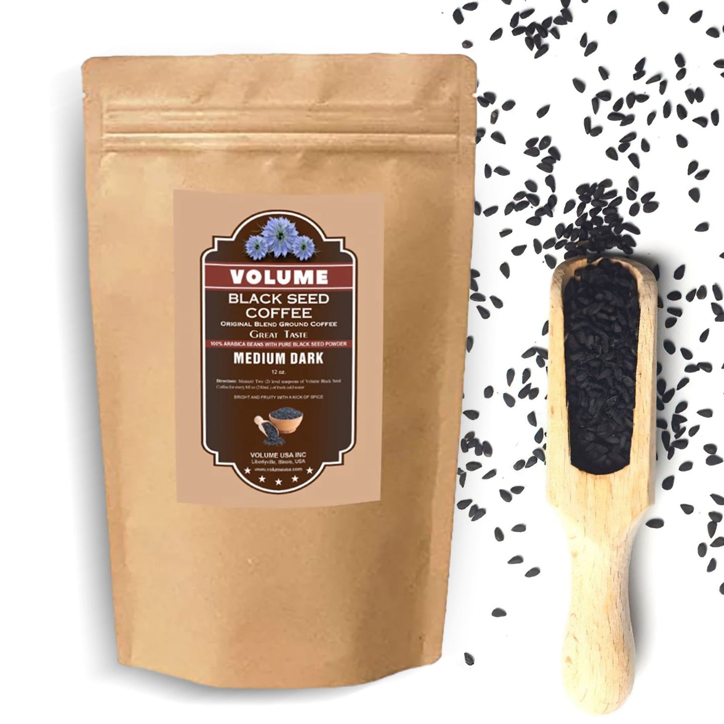 Black Seed Dark Roast (12oz Ground Coffee) - Volume